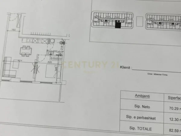 Shengjin, shitet apartament 1+1+Aneks+Ballkon Kati 3, 85 m² 86.720 € (Kune)