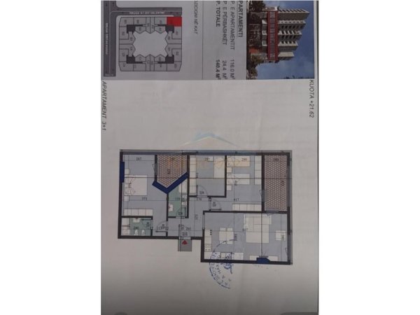 Tirane, shitet apartament 3+1 Kati 4, 252.750 € 