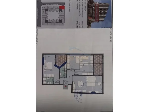 Tirane, shitet apartament 3+1 Kati 4, 252.750 € 