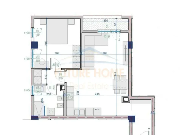 Tirane, shitet apartament 1+1 Kati 0, 77 m² 85.019 € 
