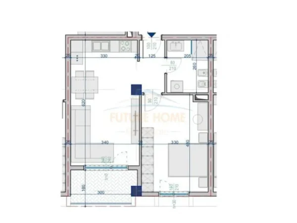 Tirane, shitet apartament 1+1 Kati 3, 67 m² 73.854 € 