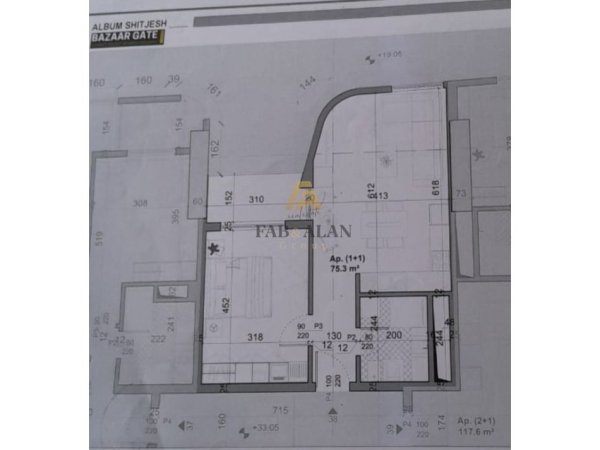 Tirane, shitet apartament 1+1 Kati 9, 75 m² 256.000 € (Pazari i Ri)