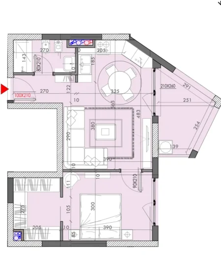 Tirane, shes apartament 1+1+Aneks+Ballkon Kati 7, 69 m² 126.000 € 