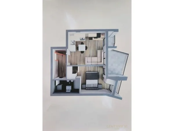 Tirane, shitet apartament 1+1 Kati 3, 63 m² 126.000 € 