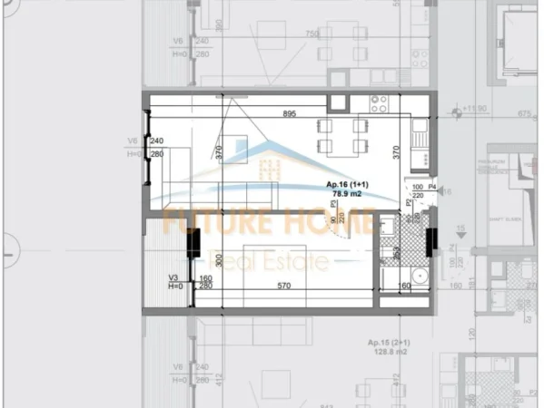 Tirane, shitet apartament 1+1 Kati 3, 79 m² 67.000 € 
