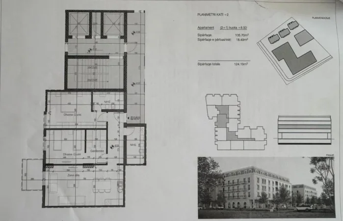 Tirane, shes apartament 2+1+Ballkon Kati 2, 124 m² 186.285 € (Sauk)