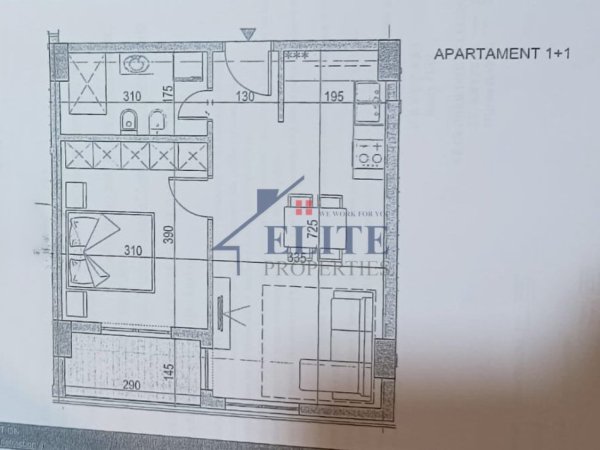 Tirane, shitet apartament 1+1 Kati 3, 64 m² 75.560 € (Univers City)