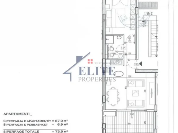 Gjiri Lalezit | Hamallaj, shitet apartament 1+1+Ballkon Kati 2, 74 m² 230.000 € (San Pietro Residence)