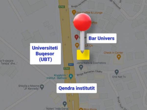 Ambjent me qera, përballë me UBT. Ngjitur me bar Univers.