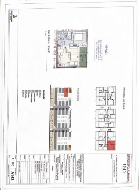Durres, shitet apartament 1+1+BLK Kati 4, 64 m²  (Porto Lalzi)