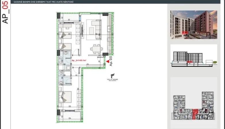 Tirane, shitet apartament 2+1 Kati 2, 108 m² 108.000 € (PASKUQEN)