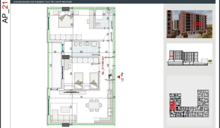 Tirane, shitet apartament 2+1 Kati 3, 115 m² 115.000 € (PASKUQAN)