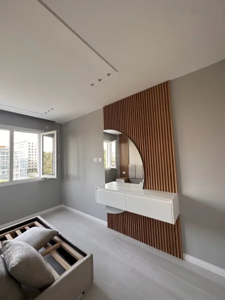 Tirane, jepet me qera apartament 1+1+Ballkon Kati 3, 70 m² 550 € (River Residence Astir)