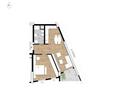 Tirane, shitet apartament 1+1+1ballkon Kati 6, 83 m² 132.000 € (fusha e aviacionit (turdiu))