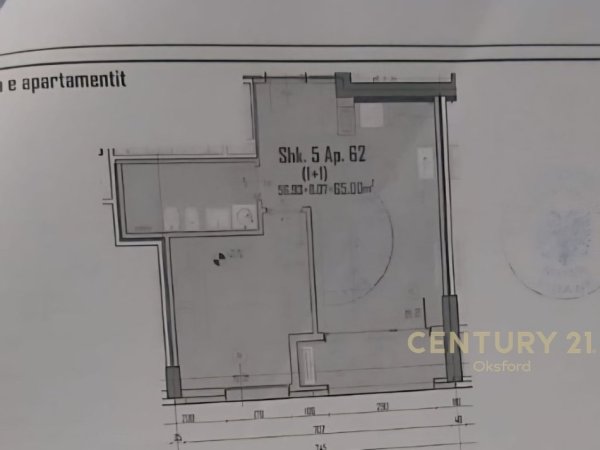 Tirane, shes apartament 1+1 Kati 6, 64 m² 104.000 € (Ish Dogana)