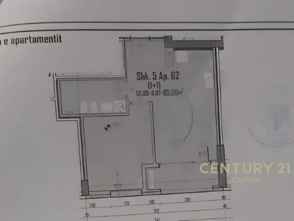 Tirane, shes apartament 1+1 Kati 6, 64 m² 104.000 € (Ish Dogana)