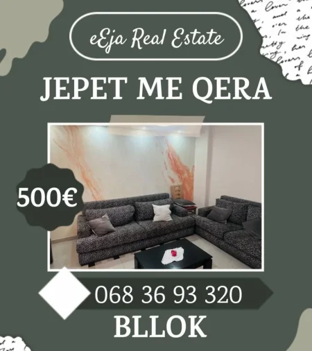 Tirane, jepet me qera apartament 1+1+Ballkon Kati 4, 75 m² 500 € (Libri universitar)