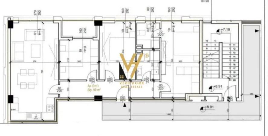 Tirane, jepet me qera zyre Kati 2, 110 m² 1.000 € (NISHARAKU)