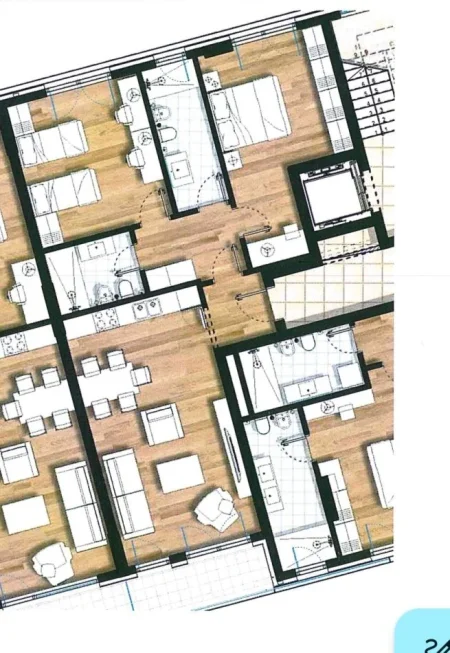 Tirane, shes apartament 2+1+2  Don Bosko Kati 4, 111 m² 195.904 €