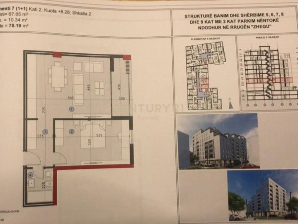 Tirane, shitet apartament 1+1 Kati 2, 78 m² 117.285 € (ALI DEMI)