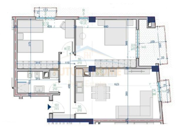 Tirane, shitet apartament 2+1 Kati 6, 100 m² 110.319 € 