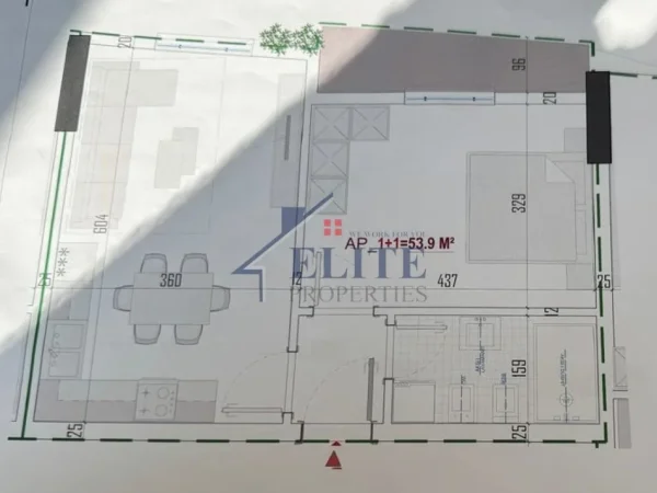 Tirane, shitet apartament 1+1+Ballkon Kati 6, 61 m² (Paskuqan)