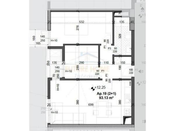 Tirane, shitet apartament 2+1 Kati 3, 93 m² 135.000 € (93.13)