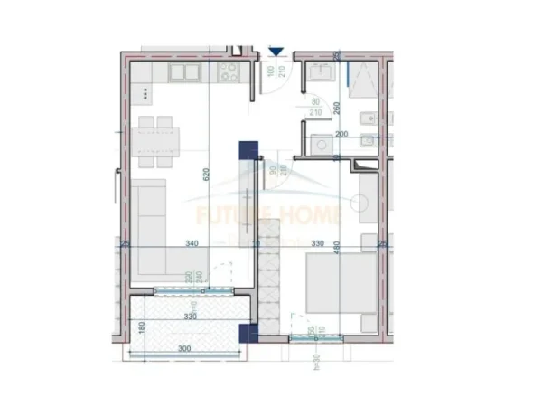 Shitet, Apartament 1+1, Paskuqan, Tiranë.