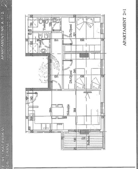 Tirane, shes apartament 2+1 Kati 2, 94 m² 80600 Euro (Rruga 29 Nentori)