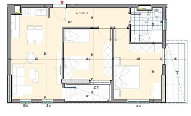 Tirane, shitet apartament 2+1 Kati 8, 99 m² 66.000 Euro (QTU)
