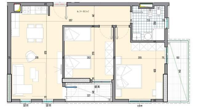 ofert apartament 2+1 Kati 2, 99 m² 64.330 Euro (QTU)