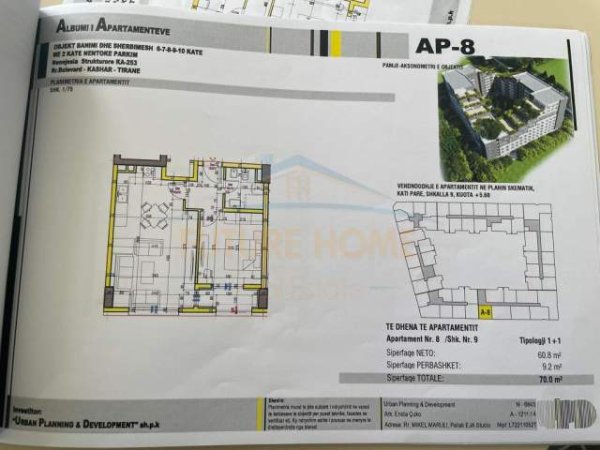 Tirane, shes apartament 1+1+BLK Kati 1, 70 m² 66.500 Euro (Unaza e Re)