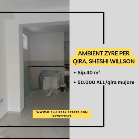 Tirane, jepet me qera ambjent biznesi 40 m² 50.000 Leke (Sheshi Willson)