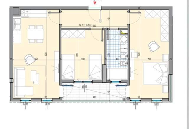 Tirane, shitet apartament 2+1+BLK Kati 7, 96 m² 67.500 Euro (Univers City)