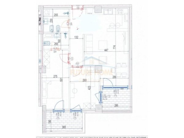 Tirane, shitet apartament 2+1 Kati 7, 124 m² 217.000 € (Don Bosko)