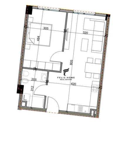 Tirane, shitet apartament 1+1+Ballkon Kati 0, 65 m² 72.500 € (PASKUQAN)
