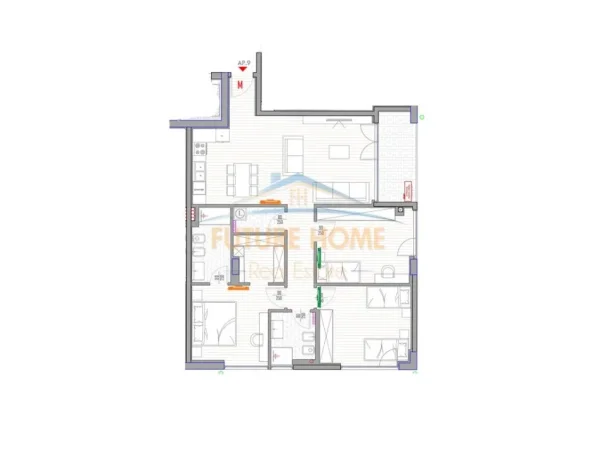 Tirane, shitet apartament 3+1+Ballkon Kati 1, 140 m² 415.000 € 