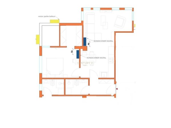 Tirane, shitet apartament 1+1 Kati 5, 70 m² 175.000 € 