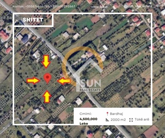 Shkoder, shitet toke , 20.000 m² (BARDHAJ)
