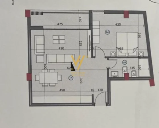 Tirane, shitet apartament 1+1+Ballkon Kati 4, 80 m² 120.300 € (ALI DEMI)
