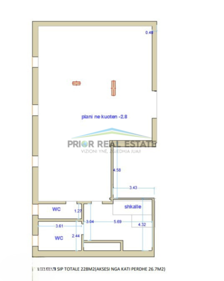 Tirane, shitet ambjent biznesi Kati 0, 675 m² (Rruga Irfan Tomini)