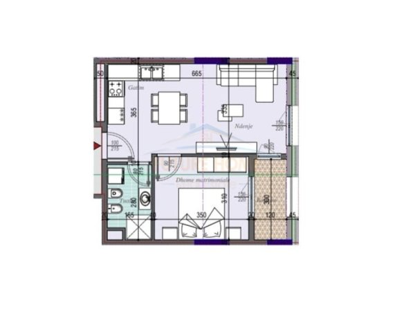 Tirane, shitet apartament 1+1 Kati 3, 59 m² 76.700 € (ISH DOGANA,KTHESA E KAMZES)