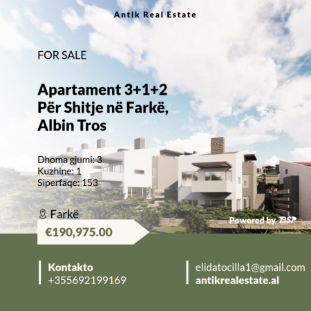 Tirane, shitet apartament 3+1+Ballkon , 152 m² 190.975 € 