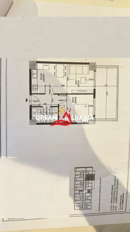 Tirane, shitet apartament 1+1+Ballkon Kati 2, 76 m² 105.700 € (Tek Fusha Aviacionit - ID 41111074)