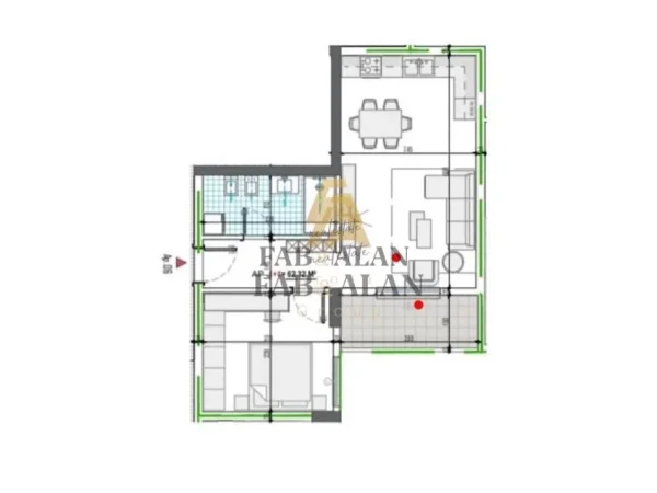 Tirane, shitet apartament 1+1 Kati 1, 73 m² 80.300 € (PASKUQAN)
