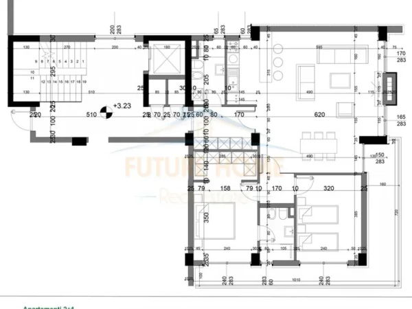Tirane, shitet apartament 2+1+Ballkon Kati 1, 146 m² 353.620 € (TULIPAN REZIDENCE MJULL BATHORE)