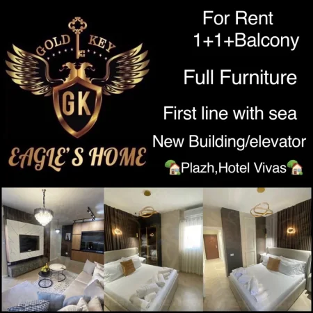 Durres, jepet me qera apartament 1+1+Ballkon Kati 2, 70 m² 600 € (Lagja 13,Plazh Hotel Vivas)