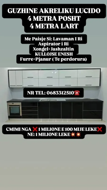 Tirane, shes Guzhina te Reja Akreliku Bashk Me Paisje 1.001 €