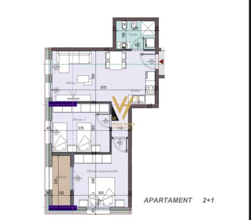 Tirane, shitet apartament 2+1+Ballkon Kati 2, 85 m² 112.000 € (RRUGA 28 NENTORI, ISH DOGANA)