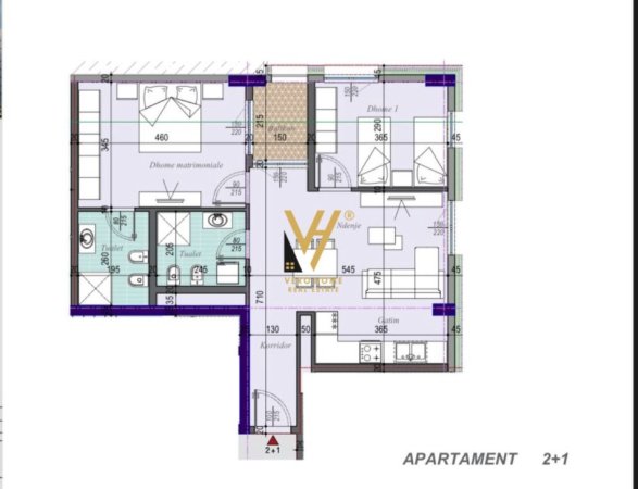 Tirane, shitet apartament 2+1+Ballkon Kati 6, 100 m² 132.500 € (ISH DOGANA)